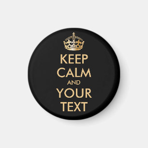 Aimant CONSERVEZ CALME et VOTRE TEXTE - texte personnalis