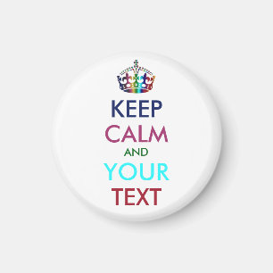 Aimant CONSERVEZ CALME et VOTRE TEXTE - texte personnalis