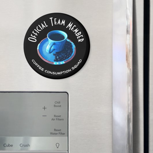 Aimant Consommation de café Squad Blue Cup Saucer Personn (In situ (réfrigérateur))