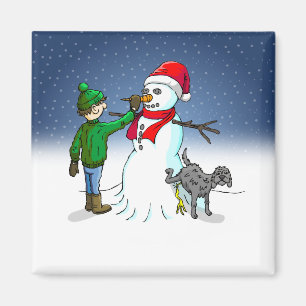 Aimant Construction de bonhomme de neige