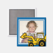 Aimant Construction Fun Backhoe photo (Recto/Verso)