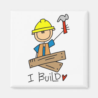 Aimant Construction I Construction T-shirts et cadeaux