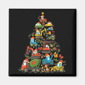 Aimant Construction Truck Christmas Tree Christmas Kids B (Devant)