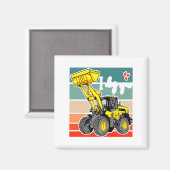 Aimant Construction Vehicles Valentines Hearts Excavator  (Recto/Verso)