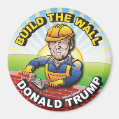 AIMANT CONSTRUIRE LE MUR DONALD TRUMP BRICK LAYER MASON U (Devant)