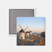 Aimant Consuegra, La Mancha, Espagne, éoliennes (Recto/Verso)