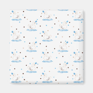 Aimant Conte de fée du lac Swan enchanté Swan couronné