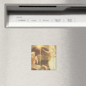 Aimant Conte de fée vintage, Cendrillon et mère de fée (In Situ (Lave-vaisselle))