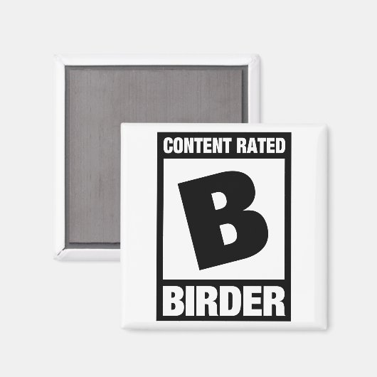 Aimant Contenu noté B : Birder (Recto/Verso)