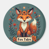 Aimant Contes de Renard Boho Faune Animale (Devant)
