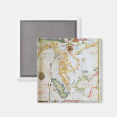 Aimant Continent Asie du Sud-Est, détails de l'atlas mond (Recto/Verso)