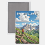 Aimant Continental Divide Trail Travel Hiker (Recto/Verso)