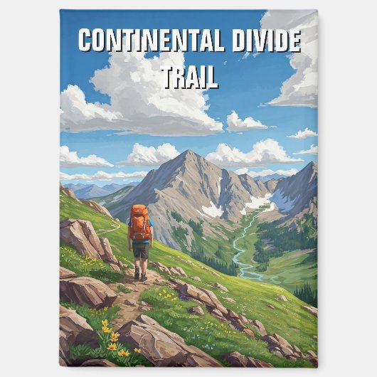 Aimant Continental Divide Trail Travel Hiker (Recto)