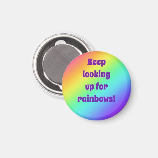 Aimant Continuez à rechercher Rainbows (Recto/Verso)