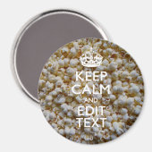 Aimant CONTINUEZ LE CALME ET votre texte sur le Décor Pop (Recto/Verso)