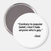 Aimant Contrairement à la croyance populaire, Dieu ne dét (Recto/Verso)