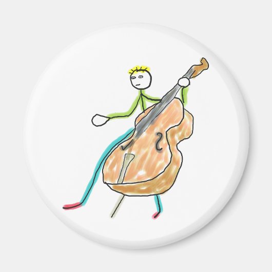 Aimant Contrebasse Stickman (Devant)