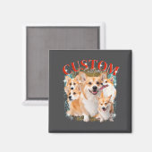 Aimant Contrefaçon Animaux Chien Chat Drôle 1bk1 (Recto/Verso)