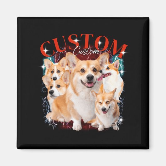 Aimant Contrefaçon Vintage Animaux de compagnie Chiens Ch (Devant)