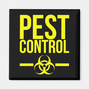 Aimant Contrôle antiparasitaire Exterminateur jaune drôle