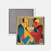 Aimant Conversation des moines bouddhistes (Recto/Verso)