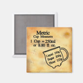 Aimant Conversion des mesures de tasse en unités métrique (Recto/Verso)