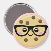Aimant cookie à puce à chocolat (Recto/Verso)