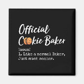 Aimant Cookie Baker Definition Funny Christmas Baking (Devant)