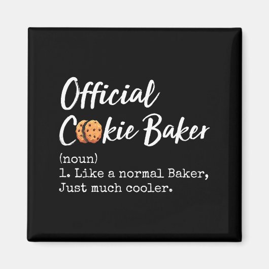 Aimant Cookie Baker Definition Funny Christmas Baking  (Devant)