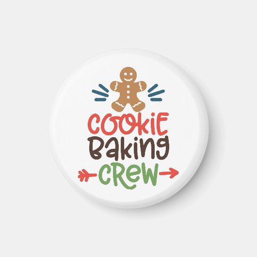 Aimant Cookie baking crew christmas (Devant)