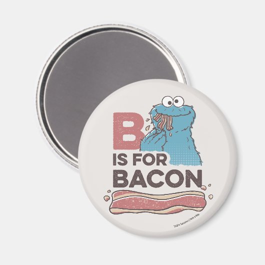 Aimant Cookie Monster | B est pour Bacon (Recto/Verso)