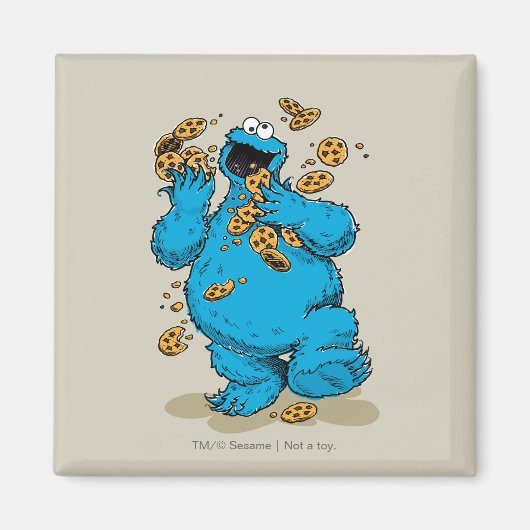 Aimant Cookie Monster Cookies folie (Devant)