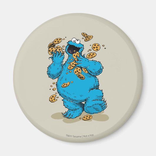 Aimant Cookie Monster Cookies folies (Devant)