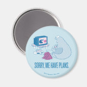 Aimant Cookie Monster | Désolé, Me Avoir des projets (Recto/Verso)