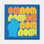 Aimant Cookie Monster Nom Nom Motif (Devant)