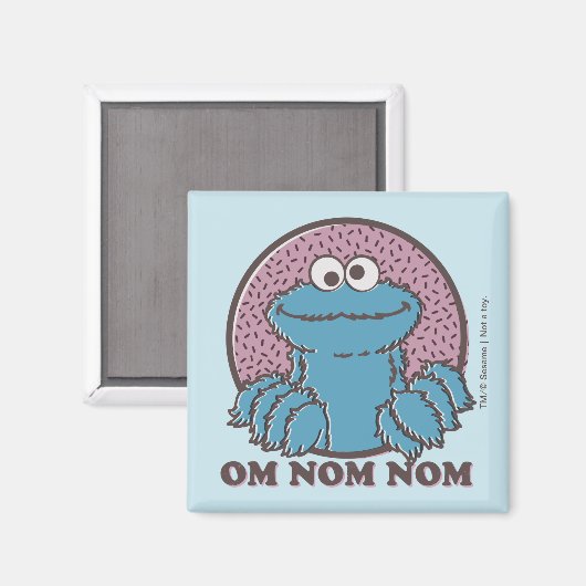 Aimant Cookie Monster | Om Nom Nom (Recto/Verso)