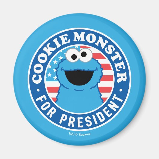 Aimant Cookie Monster pour Président (Devant)