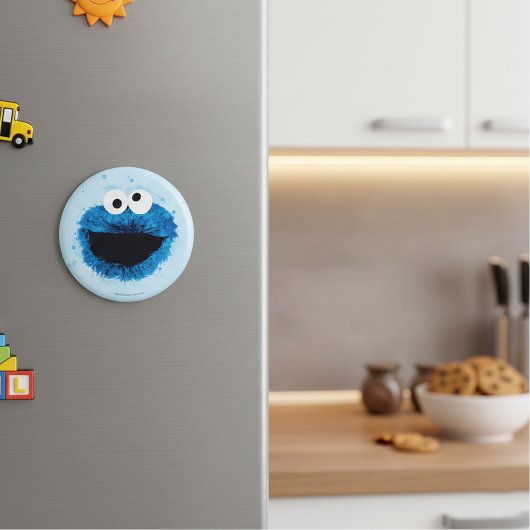 Aimant Cookie Monster | Tendance aquarelle