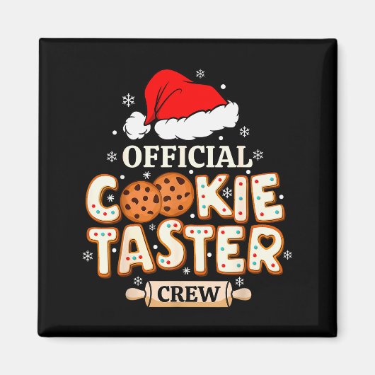 Aimant Cookie Taster Crew, Funny Christmas Baking Team  (Devant)