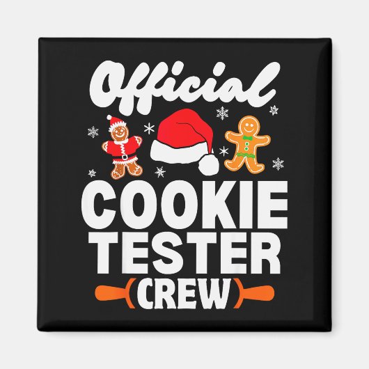 Aimant Cookie Tester Crew Christmas Baking Xmas Pajamas  (Devant)