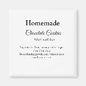 Aimant cookies au chocolat maison faits avec amour ajoute (Devant)