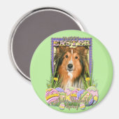 Aimant Cookies d'oeufs de Pâques - Sheltie (Recto/Verso)