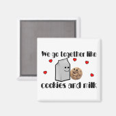 Aimant Cookies et lait (Recto/Verso)