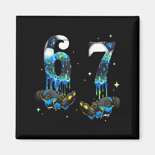 Aimant Cool 67 Six Seven Meme Soccer Football Drip Boys K (Devant)