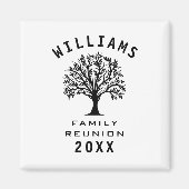 Aimant Cool Arbre Famille Réunion Été Vacances Route Voya (Devant)