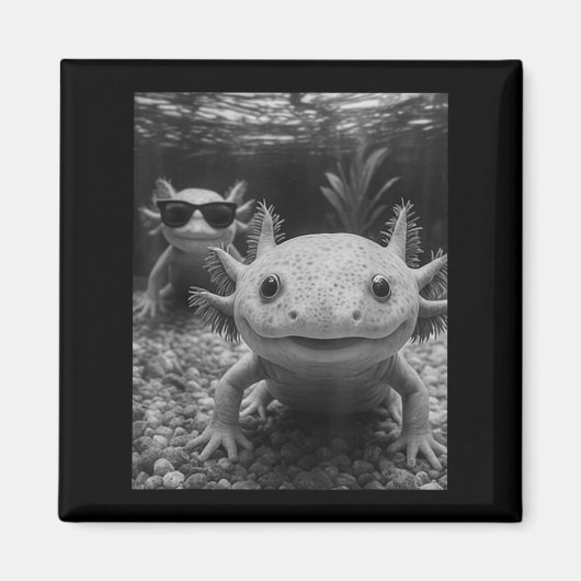 Aimant Cool Axolotl Selfie (Devant)