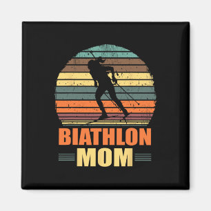 Aimant Cool Biathlon Maman Amusante Biathlète tir Ski