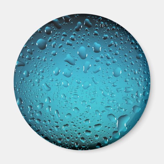 Aimant Cool Bleu gouttes d'eau (Devant)