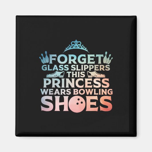 Aimant Cool Bowling Art Pour Femmes Filles Bowler Cible (Devant)