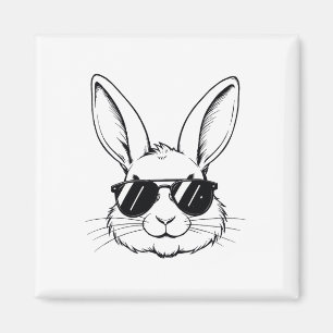 Aimant Cool Bunny Face Joyeuses Chemises de Pâques Pour G